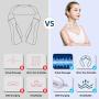 Neck Massager, Intelligent Portable Neck Massager with Heat, Cordless Smart Pulse Neck Massage, 3 Modes 15 Intensity Electric Neck Massage for Gift Women Men Home Office-White