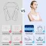Neck Massager, Intelligent Portable Neck Massager with Heat, Cordless Smart Pulse Neck Massage, 3 Modes 15 Intensity Electric Neck Massage for Gift Women Men Home Office-White