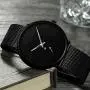 Mens Watches Ultra-Thin Minimalist Waterproof - Fashion Wrist Watch for Men Unisex Dress with Stainless Steel Mesh Band