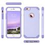 ULAK iPhone 6S Case Silicone,iPhone 6 Case, Slim Dual Layer Soft Silicone & Hard Back Cover Bumper Protective Shock-Absorption & Skid-Proof Anti-Scratch Case for Apple iPhone 6/6S 4.7-Lavender/Purple