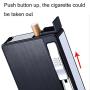 KAKAKA Cigarette Case/Cigarette Holder/Cigarette Box with Electric Lighter Rechargeable, Flameless, Windproof (Black)