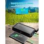 Solar Charger-26800mAh Power Bank,18W QC3.0 Fast Charger 3A Outdoor External Battery with 4 Solar Panels&Camping Light&Compass&PD USB C for Laptop/iOS&Android Phone Charge