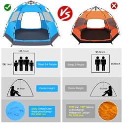 BATTOP 4 Person Tent for Camping Double Layer Family Camping Tent for 4 Seasons Waterproof with Instant Setup