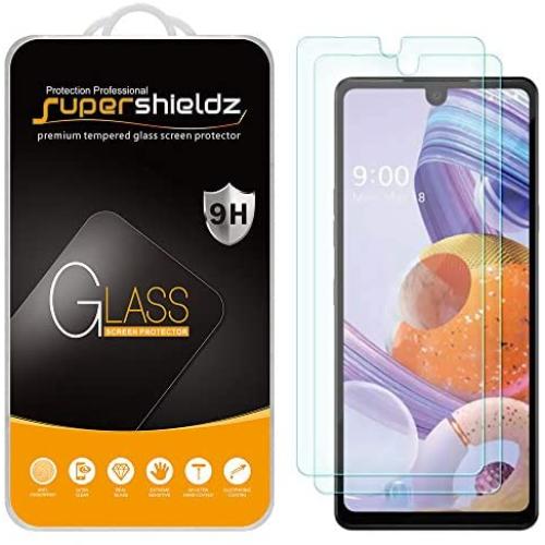 (2 Pack) Supershieldz for LG Stylo 6 Tempered Glass Screen Protector, Anti Scratch, Bubble Free