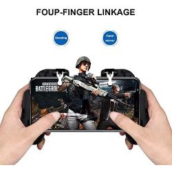 Yaliu H5 Mobile Game Controller with Cooling Fan，Mobile Gaming L1R1 Trigger for PUBG/Fortnite/Call of Duty Game Joystick Gamepad for 4.7-7.0inch Android iOS Phone