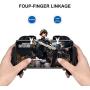 Yaliu H5 Mobile Game Controller with Cooling Fan，Mobile Gaming L1R1 Trigger for PUBG/Fortnite/Call of Duty Game Joystick Gamepad for 4.7-7.0inch Android iOS Phone