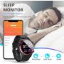 Smart Watch,Health and Fitness Smartwatch with Temperature Immunity Heart Rate Blood Pressure SpO2 Monitor Sleep Tracker,high-Definition Full-Screen Touch,IP68 Waterproof ,for Android iOS Phone