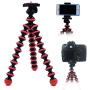 DAISEN Camera Tripod, Octopus Camera Holder and Phone Tripod for iPhone/Universal Smartphone/Cell Phone/Camera Arbitrary Installed with Remote Control(Red)