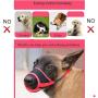 Heele Dog Muzzle Nylon Soft Muzzle Anti-Biting Barking Secure，Mesh Breathable Pets Mouth Cover for Small Medium Large Dogs 4 Colors 4 Sizes