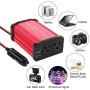 300W Car Power Inverter DC 12V to 110V AC Converter 4.8A Dual USB Charging Ports Car Charger Adapter