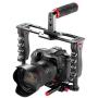 Neewer Film Movie Making Camera Video Cage Kit Includes: (1)Video Cage(1)Top Handle Grip(1)Shoe Mount(2)15mm Rod for Canon Nikon Sony and Other DSLR Cameras,Mount Follow Focus,Matte Box (Red+Black)