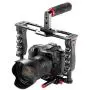 Neewer Film Movie Making Camera Video Cage Kit Includes: (1)Video Cage(1)Top Handle Grip(1)Shoe Mount(2)15mm Rod for Canon Nikon Sony and Other DSLR Cameras,Mount Follow Focus,Matte Box (Red+Black)