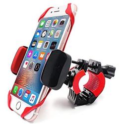 Bike & Motorcycle Phone Mount-360° Rotatable Adjustable Bicycle GPS Units Mount Holder, Compatible with iPhone 11 Pro Max/X/XS MAX/XR/8/8 Plus Samsung or Any Other Smartphone