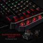 Redragon K585 DITI One-Handed RGB Mechanical Gaming Keyboard, Brown Switches, Type-C Professional Gaming Keypad with 7 Onboard Macro Keys, Detachable Wrist Rest, 42 Keys