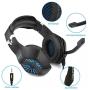 PECHAM A1 Gaming Headset with Mic for New Xbox One, PS4,Nintendo Switch, PC - Surround Sound, Noise Reduction Game Earphone - Easy Volume Control - 3.5MM Jack for Smart Phone, Laptops, Computer