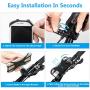 ORIbox bike phone mount, Removable bicycle phone holder handlebar, 360° Rotation Adjustable universal silicone Motorcycle Phone Mount, Black