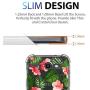 Girly Case for Samsung Galaxy J7 Perx, J7 Prime, J7 Sky Pro, J7 V, Galaxy J7 2017 Clear with Palm Flowers Design Shockproof Bumper Protective Cell Phone Cases for Girls N Women Soft Floral Cover