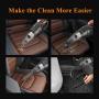 Car Vacuum Cleaner, Sisha Handheld Corded Car Vacuum Dc 12V Lightweight, 5000Pa Powerful Suction with Led Light and Stainless Steel Fliter Wet Dry Use for Car, Truck, SUV, Office and Home
