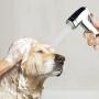 REEGE Dog Shower Sprayer Attachment Set for Pet Bathing and Dog Washing-Bathroom Sprayer Shower Arm Diverter with Hand Shower Head and Hose Sprayer Head Kit