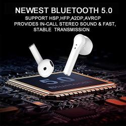 Wireless Earbuds Bluetooth 5.0 Headphones Built in Mic Super High Sound Quality Headsets 3D Stereo in-Ear Buds Wireless Headphones Touch Control Sport Earbuds for Apple Airpods Earbuds/iPhone/Andriod