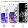 EGV [2 Pack Screen Protector for Samsung Galaxy S20 Ultra Tempered Glass [Fingerprint Unlock Compatible] [Easy to Install] [Case Friendly]