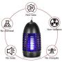 YUNLIGHTS Bug Zapper 8w Electric Fly Killer, Fly Traps Mosquito Zapper Plug-in with Hook, Hanging Standing Mosquito Killer Lamp Indoor, Flying Insect Trap for Indoor Use Upgraded(Black)