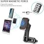Magnetic Air Vent Car Phone Mount, Long Arm Air Vent Phone Holder with 360 Rotation Design, Built-in 6 Strong Magnets, Universal Car Magnetic Vent Holder for All Cell Phone & Mini Tablet