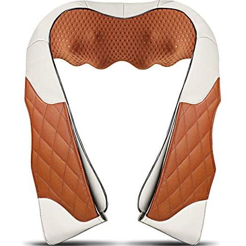 Neck Massager with Heat,Deep Kneading Back Massager,3D Massage for Back Neck Shoulder Waist and Foot, Shiatsu Electric Neck Shoulder Back Massager,Use at Home Office and Car, Christmas Gifts