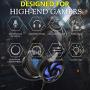 GFDGFDG PS4 Gaming Headset, PC Over Ear Gaming Headphones with Noise Canceling Mic LED Light, 3D Surround Sound, for Xbox PC Laptop Smart Phone