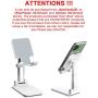 Cell Phone Stand, Adjustable Cell Phone Stand, TopACE Foldable Portable Desktop Stand, Phone Holder Stand for Desk Sturdy Aluminum Metal Stand for Phone/iPad/Kindle/Tablet/Switch (Black)