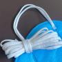 Hollosport Elastic String for Masks 1/4 Inch White, 100M Flat Soft Elastic Cord Rope Band for Craft Sewing, Prime