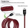 Android Charging Cable, 15ft PS4 Controller Charger Cable, iSeekerKit Durable Micro USB 2.0 Charging Cord Wire Compatible for Samsung Galaxy S7 Edge/S6/Note5,Sony,LG,Moto,HTC,Smartphones (Red)