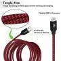 Android Charging Cable, 15ft PS4 Controller Charger Cable, iSeekerKit Durable Micro USB 2.0 Charging Cord Wire Compatible for Samsung Galaxy S7 Edge/S6/Note5,Sony,LG,Moto,HTC,Smartphones (Red)
