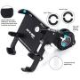 Thick Case Design Bike & Motorcycle Phone Mount Handlebar Holder For Any Cell Phones with Thick Phone Case Fit iPhone X XR Xs max 8 8s 7 PLUS Samsung Galaxy S10 S9 S8 Note 10 9 8 (Metal Black)