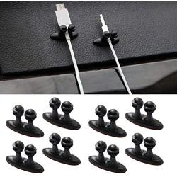 Bleiou 8PCS Multifunctional Adhesive Car Charger Line Clasp Clamp Headphone/USB Cable Car Clip Interior Accessories