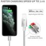 [2020 Upgraded] UNBREAKcable iPhone Charger Cable 6.6ft - [C89 Apple MFI Certified] Nylon Braided USB Fast Charging Cord Lightning Cable for iPhone 11 Pro Xs Max XR X 8 7 6s 6 SE iPad iPod - Silver