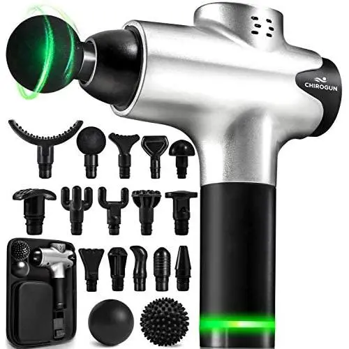 Massage Gun Deep Tissue Massager - Percussion Massage Gun Massager Gun Muscle Massage Gun Deep Tissue Massage Gun Muscle Gun Massager Chrome