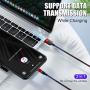 Magnetic Phone Charger for iOS Devices, CAFELE 2 Pack 6.6ft Magnetic Charging Cable with Led Light, 3.0A Nylon Braided Magnet USB Cord Support Data Trasfer for Phone Xs/Max/XR/X/8/8Plus/More (Red)