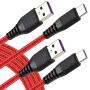 USB C Cable 3ft, Samsung Galaxy S8 S9 Plus Charger 3A Fast Charging, 2 Pack Nylon Braided USB A to Type C Charging for for Samsung S10 Note 9, Pixel, LG V30 G6 G5, Google Pixel Red