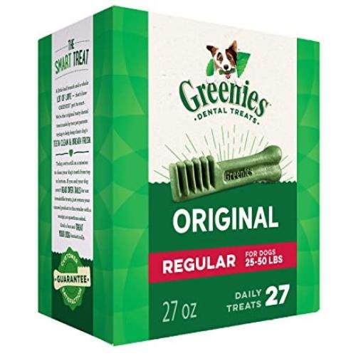 Greenies Original Regular Natural Dental Dog Treats (25 - 50lb. dogs)