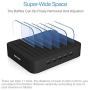Multi Device Charging Station MSTJRY USB Charging Dock Switch Cell Phone 5 Port Charging Station Multiple Devices(Black, 5 Short Cables Included)
