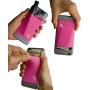 Phone Wallet - Adhesive Card Holder - Cell Phone Pouch - Stick on Lycra Pocket by Gecko - Carry Credit Cards and Cash - RFID Protection Sleeve – Pink