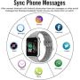 321OU Smart Watch Compatible iOS Android iPhone Samsung for Men Women, Make/Answer Calls Support Bluetooth Touchscreen Sport Watch Fitness Tracker with Pedometer Camera (Gray)