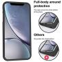 iPhone XR Case, Anuck Soft Silicone Gel Rubber Bumper Phone Case with Anti-Scratch Microfiber Lining Hard Shell Shockproof Full-Body Protective Case Cover for Apple iPhone XR 6.1" 2018 - Black