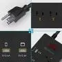 HITRENDS Surge Protector Power Strip 6 Outlets with 6 USB Charging Ports, USB Extension Cord, 1625W/13A Multiplug for Multiple Devices Smartphone Tablet Laptop Computer (6ft, White & Black) HITRENDS Surge Protector Power Strip 6 Outlets with 6 USB Charging Ports, USB Extension Cord, 1625W/13A Multiplug for Multiple Devices Smartphone Tablet Laptop Computer (6ft, White & Black)