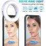 DAVID ROCCO Selfie Light Ring, 3.5 inch Rechargeable Clip on LED Ring Light Camera Ringlight with 40 LEDs for iPhone Android Smart Phone Photography, YouTube Video, Makeup (White) DAVID ROCCO Selfie Light Ring, 3.5 inch Rechargeable Clip on LED Ring Light Camera Ringlight with 40 LEDs for iPhone Android Smart Phone Photography, YouTube Video, Makeup (White)