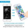 for iPhone 5S Screen Replacement with Home Button[White], Mobkitfp Full Assembly LCD Display Digitizer Screen with Magnetic Screw Mat+Repair Tools Kit+Tempered Glass for A1533, A1530, A1453, A1457