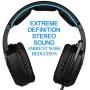 Pudincoco SADES USB Gaming Headset Stereo Computer Headphone with Mic 3.5mm Jack for PC Laptop Mobile Phone for Mac for Xbox one for PS4(Black & Blue)