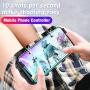 Sanmubo Trade Phone Game Controller 3-in-1 Cellphone Gamepad 4 Finger Operation Joystick Remote Grip Shooting Aim Keys Survival Game Trigger for 4.7-6.5" Mobile Phones