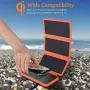 Solar Charger Wireless Power Bank,Waterproof Portable External Battery Pack 10000mAh with 3 Foldable Solar Panels,Flashlight,IP65,Dual 5V/2.1A USB Ports,for Smartphones, Tablets and more(Orange) Solar Charger Wireless Power Bank,Waterproof Portable External Battery Pack 10000mAh with 3 Foldable Solar Panels,Flashlight,IP65,Dual 5V/2.1A USB Ports,for Smartphones, Tablets and more(Orange)